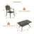 Elegant 6 - Person Rectangular Outdoor Dining Set with Umbrella Hole
