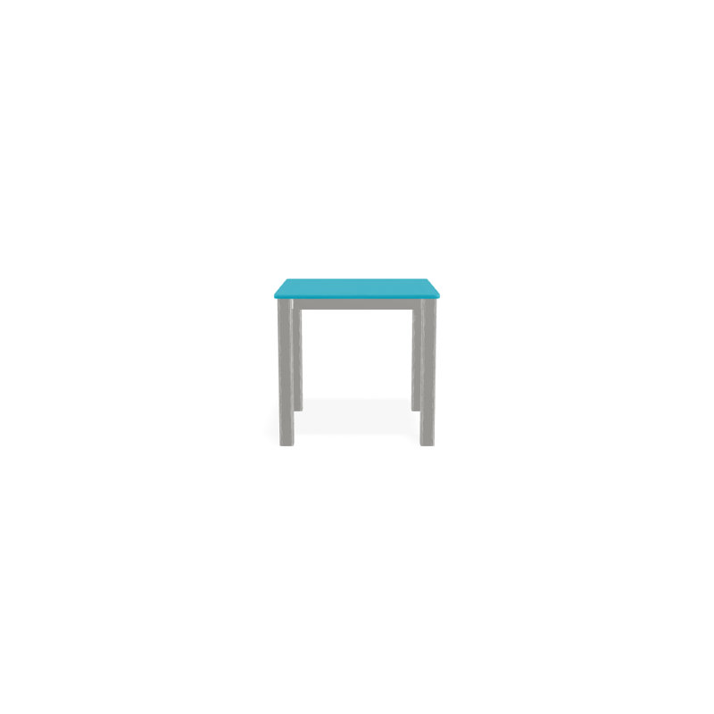 Robinett Outdoor Square Side Table, Textured Snow, Aqua PQ0