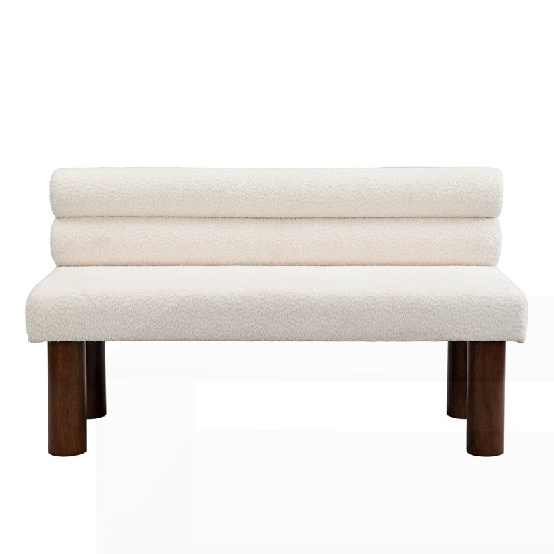 Upholstered Dining Bench, Beige