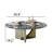 35" Modern Luxury Coffee Table, Black Faux Marble Table top, Stainless Steel Base