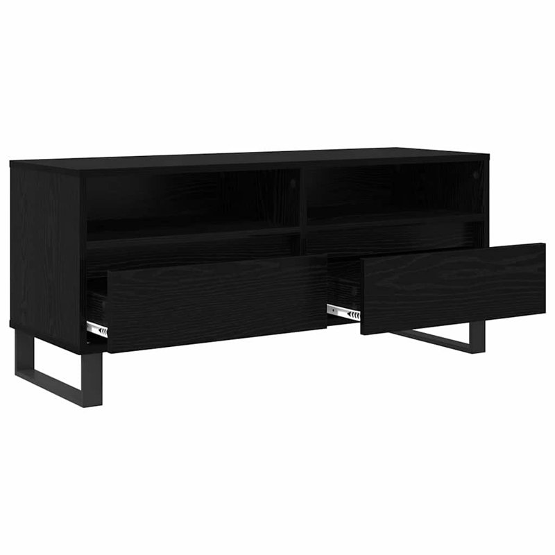 Unfinished TV Stand for TVs up to 24", Black Oak