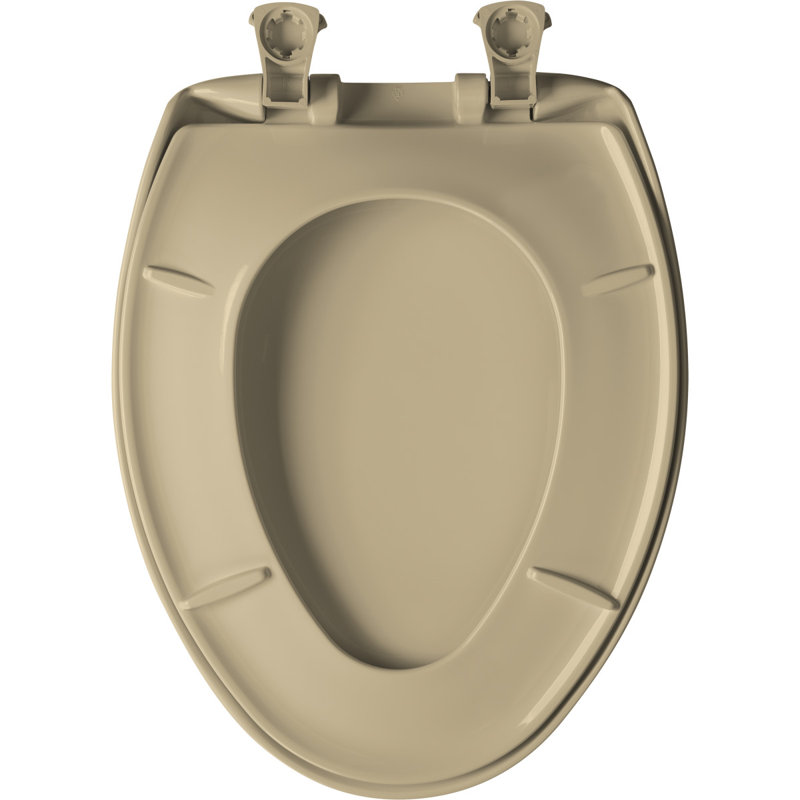 Elongated Toilet Seat and Lid, Tan