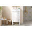 Armoire de salle de bain de style français 18 po avec rangement, solution pour petit espace avec lavabo en céramique, tablette réglable, charnières à fermeture en douceur-129669201