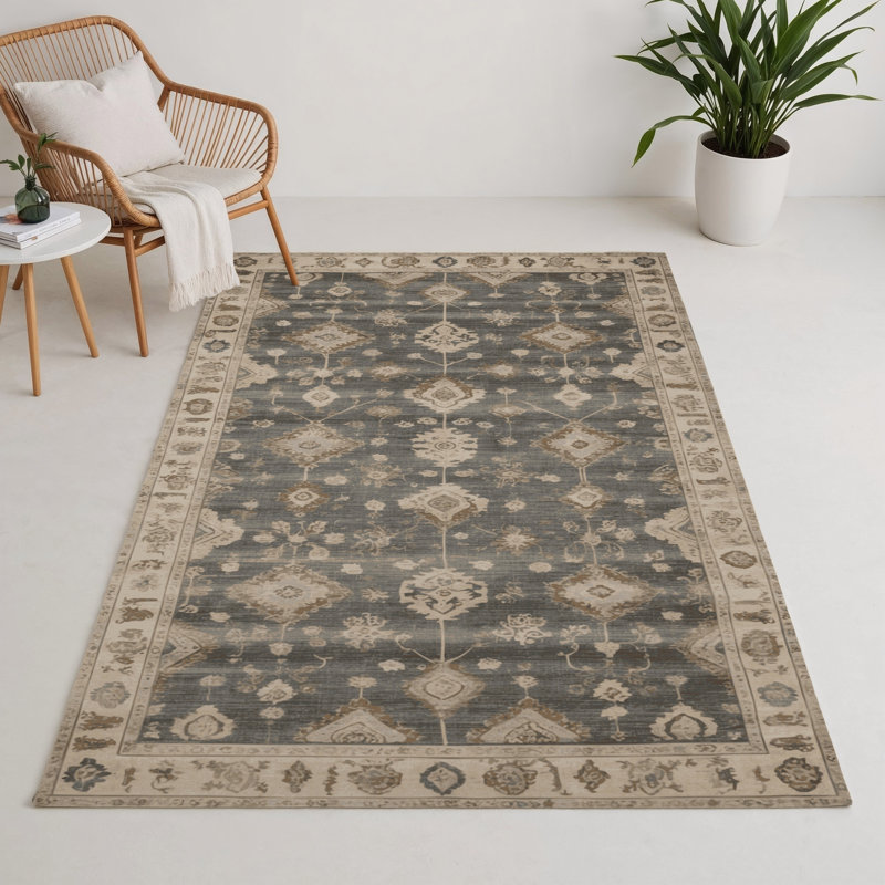 Tapis gris intérieur et extérieur surteint, Rectangulaire 3 pi x 5 pi