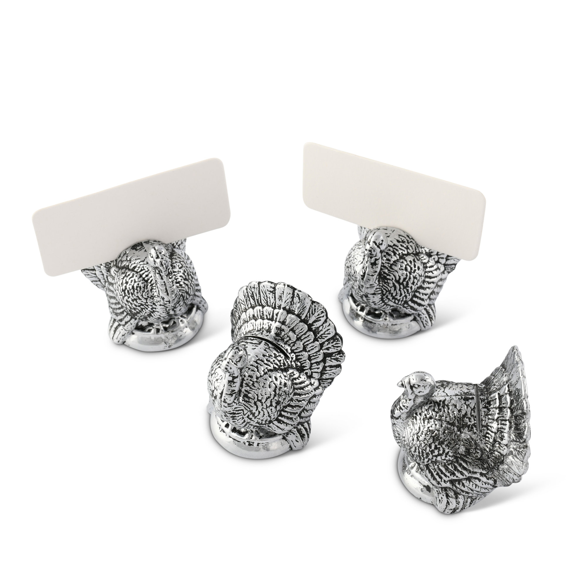 Game Birds Turkey Metal Place Card Holder