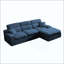 Canapé d'angle avec dossier haut, canapé en L avec chenille flammée, coussin en éponge haute densité compressé, canapé sans assemblage peu encombrant pour le salon, un appartement-1458055679