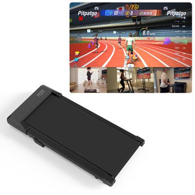 Superun 2.5HP Walking Pad with 6% Incline 14.96*35.43 inches Belt Mini Treadmill with App and Remote