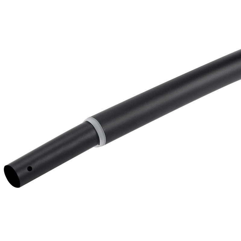 Design House  63" Adjustable Curved Fixed Shower Curtain Rod, Matte Black