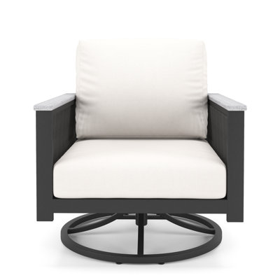 Townsend Outdoor Townsend Swivel Rocker Metal Chair with Sunbrella® Cushion