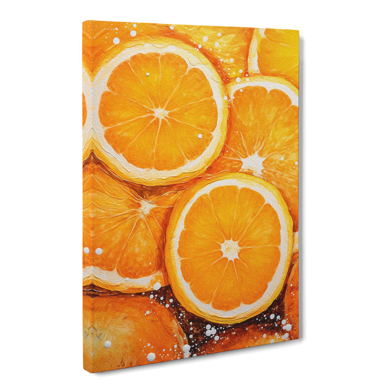 Sliced Orange Abstract - No Frame Print, 60cm H x 40cm W x 3cm D