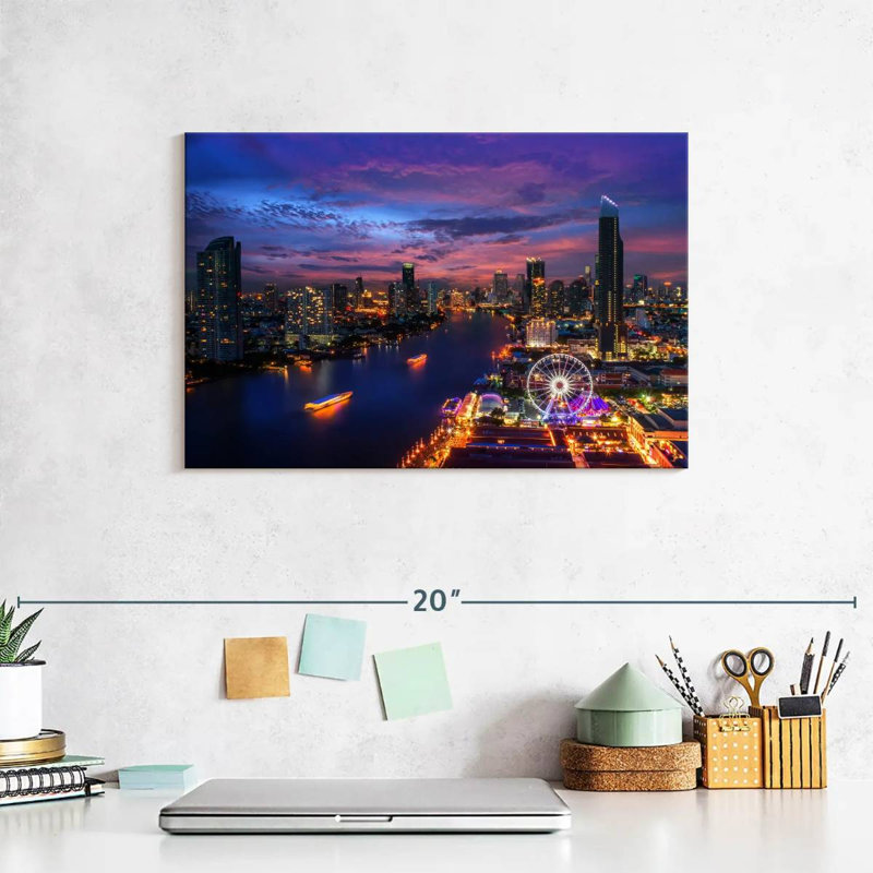 Sireci Bangkok Nightscape, 8" H x 12" W