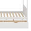 Lit simple superposé au dessus d'un lit double avec tablettes, escalier de rangement et 2 tiroirs-1966202040