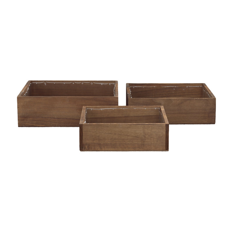 Ensemble de pots de fleurs en bois