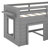 Twin Size Loft Bed With Cabinet And Shelf-1236290262