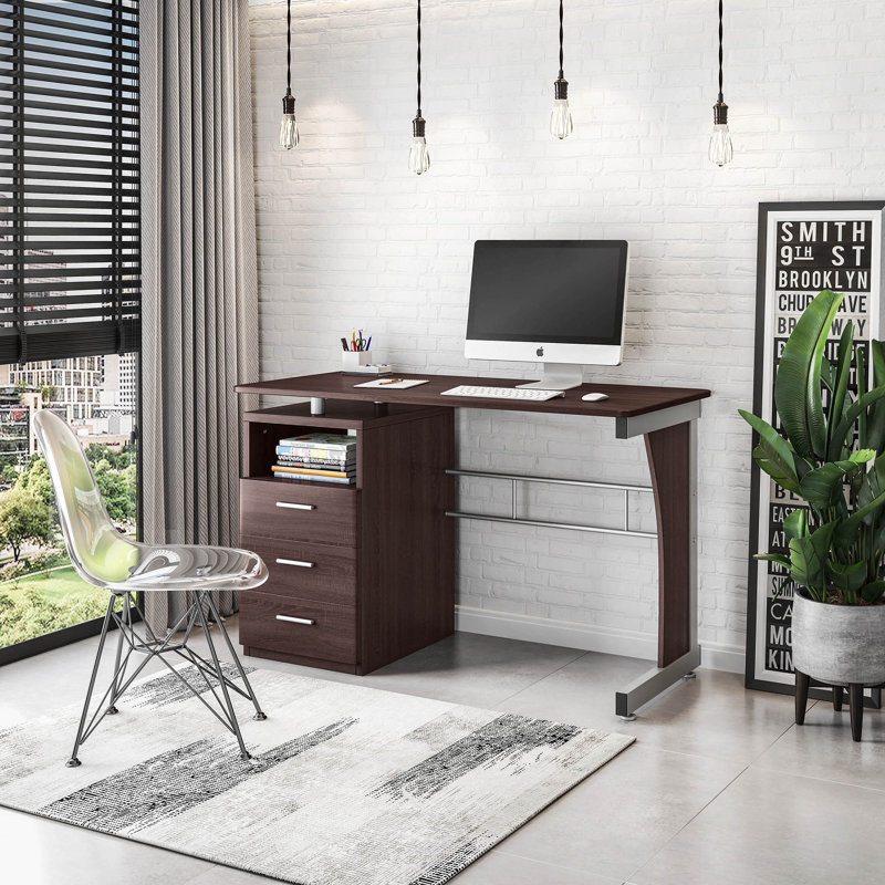 Latitude Run® Computer Desk with Ample Storage