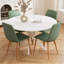 Ensemble de table de salle à manger 5 pièces avec 4 chaises en velours-1592802007-1592802001