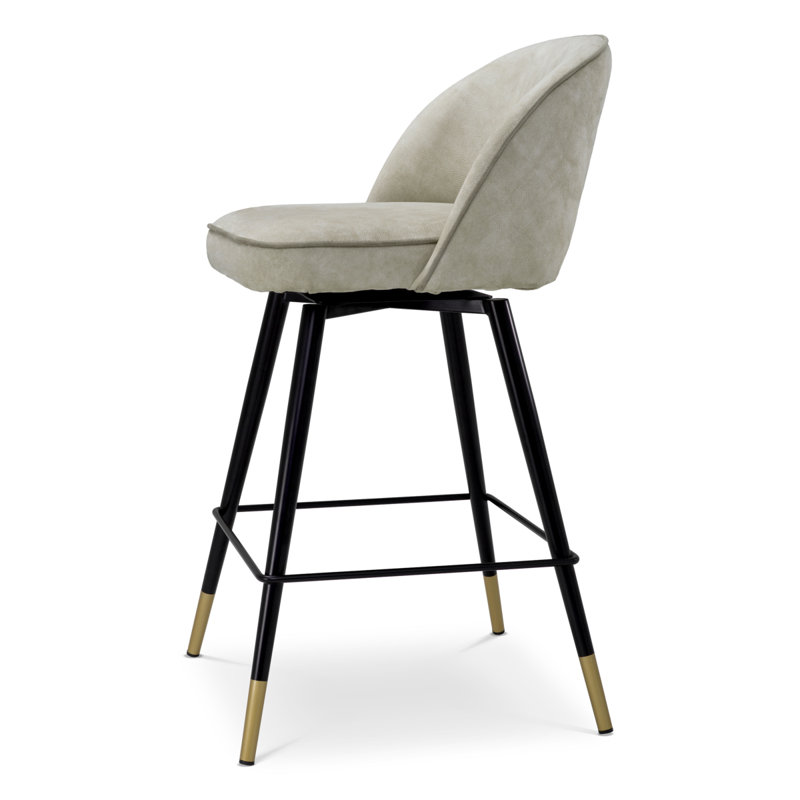 Cliff Upholstered Stool with Metal Frame, Counter Stool (27.17" Seat Height)