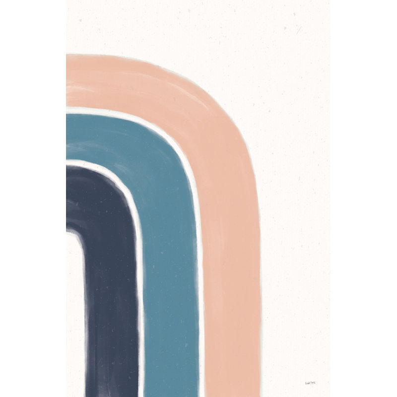 Felipita Rainbow I - bleu sur toile, H 18 po x l 12 po x P 1,25 po