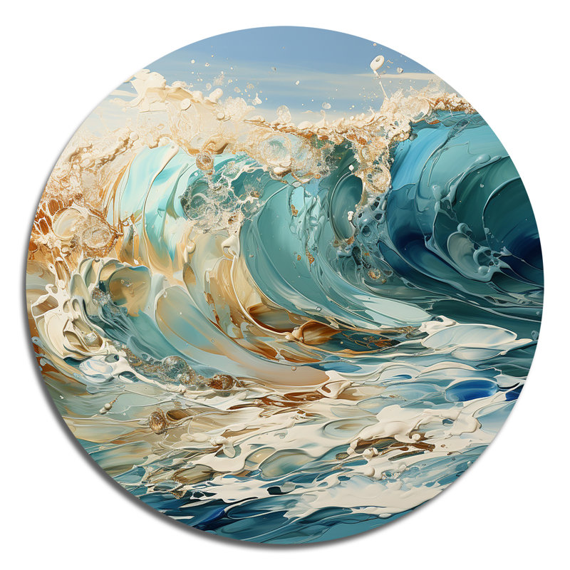 «Ocean Charm», art de vague liquide II, H 23 po x l 23 po