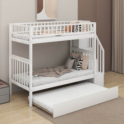 Twin Over Twin Bunk Bed With Trundle