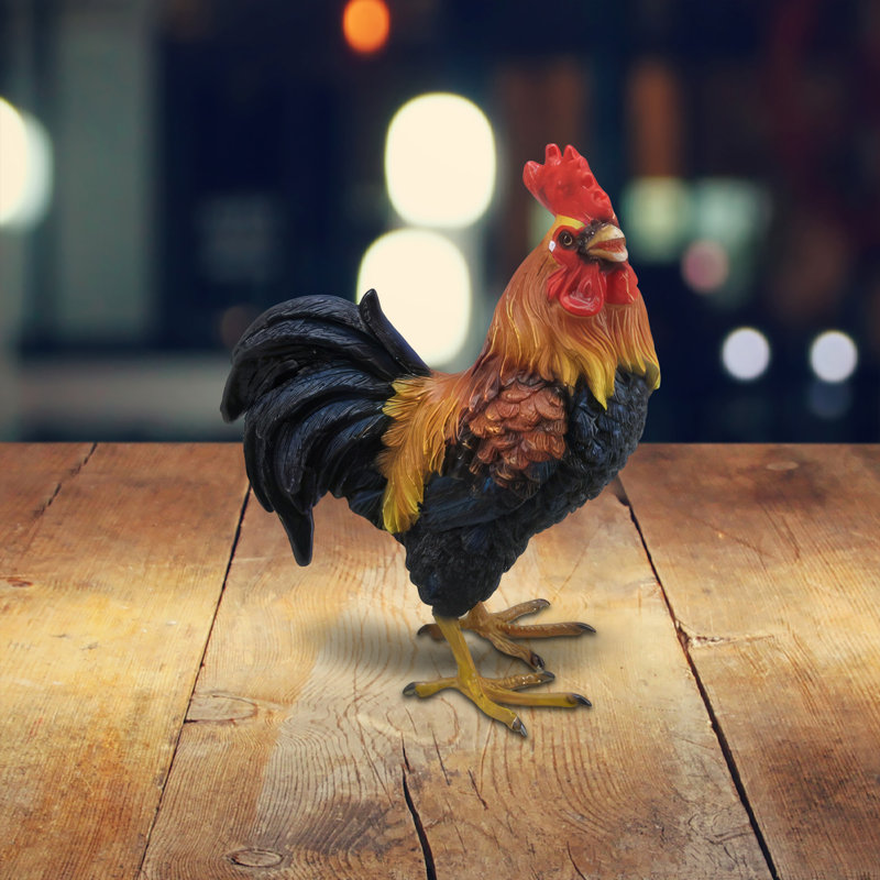 5.5"H Brown Rooster Figurine