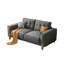 Couches pour le salon, canapé rembourré en tissu moderne capitonné avec accoudoir carré et 4 pieds en bois massif pour 2 coussins décoratifs