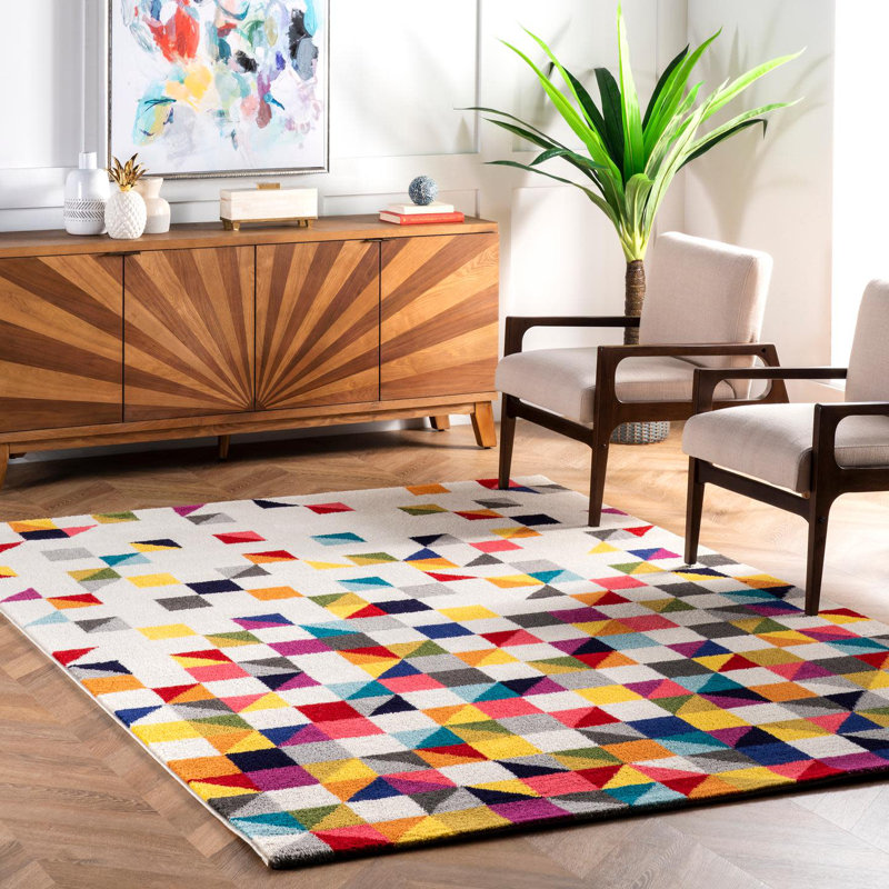 Hunter Geometric Area Rug, Rectangle 124 x 183cm