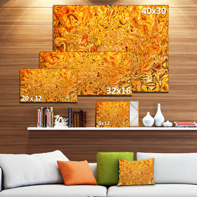 «Textured Flowing» - impression sur toile tendue, H 16 po x l 32 po x P 1 po