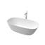 Baignoire de trempage autoportante de 63 pouces à surface solide blanc mat 25S23A-16PS
