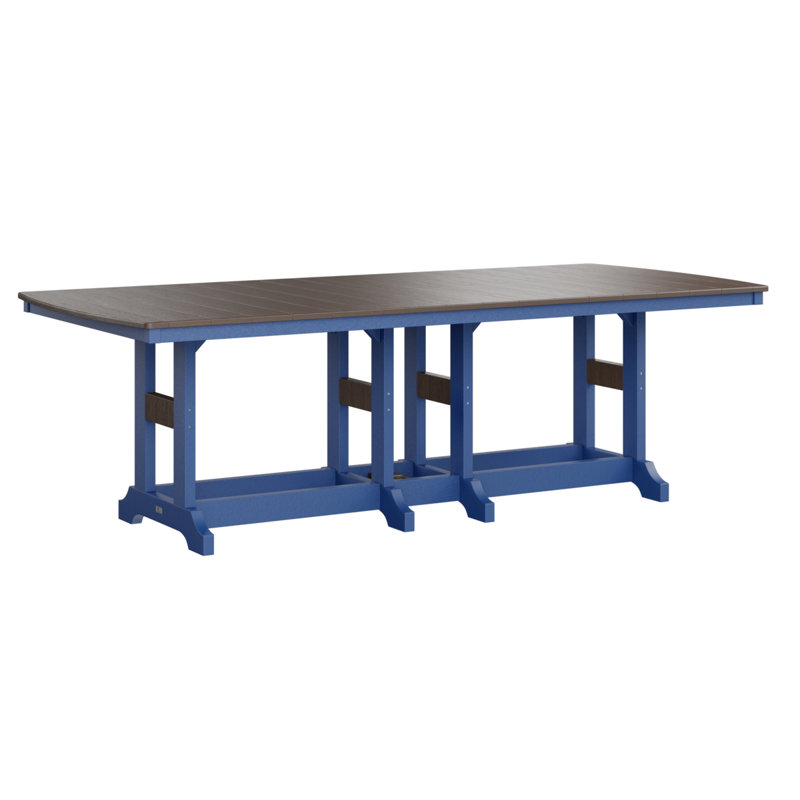 Garden Classic Outdoor Bar Table, Pacific Blue, Brazilian Walnut