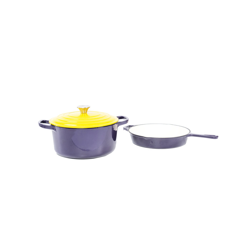 King Kooker Geaux Cook Cast Enamel Coated Cast Iron Cookware Set