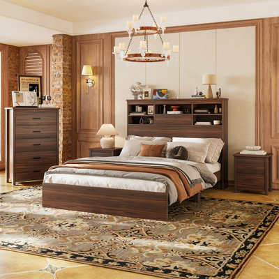 Traditional 4 PCS  Wooden Bedroom Sets