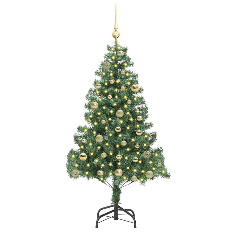 Christmas Tree with 150 LEDs with Stand 150 cm PVC, Gold