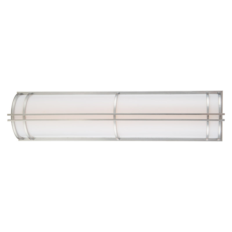 Skyscraper Outdoor Dimmable LED Flush Mount, Stainless Steel, 2700K, 37" H x  9" W x 4.875" D