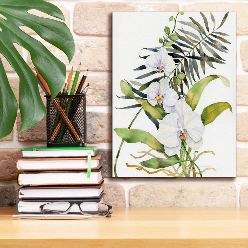 «Botanical Phalaenopsis» par Kathleen Parr, art mural sur toile, H 16 po x l 12 po x P 0,75 po