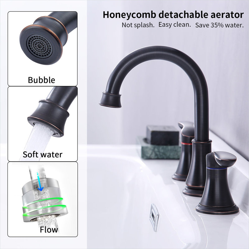 Robinets et systèmes de douche en métal huilé bronze, siège pivotant et structure en métal, 8 po