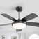 42" 5-Blade Modern Ceiling Fan With Tri-Color LED Light Source, Silent Motor, Remote Controller