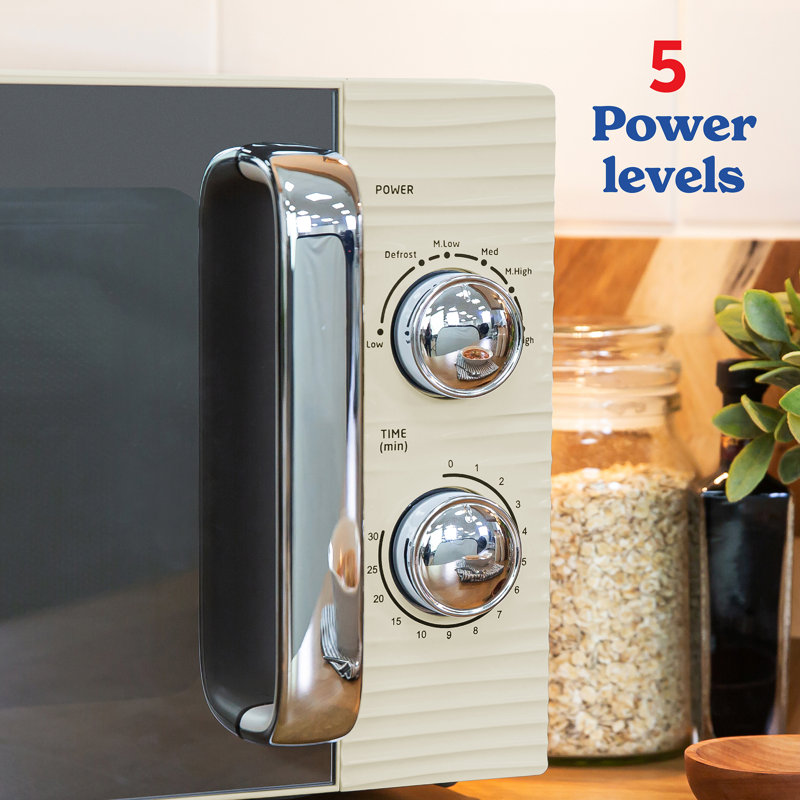 Russell Hobbs Inspire 17 Litre Manual Microwave, Cream