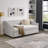 Upholstered Daybed, Daybed With Trundle Tufted Sofa Bed, With Button On Back And Copper Nail On Waved Shape Arms-1494634183-1494634176
