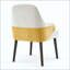 Ensemble de 2 chaises de salle à manger d'intérieur en tissu bicolore avec structure robuste, chaise d'appoint moderne pour salle à manger / salon, 300 lb-2130778926