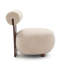 Brynne Mid-Century Modern Velvet Accent Chair with Sculptural Cylindrical Backrest-124567824