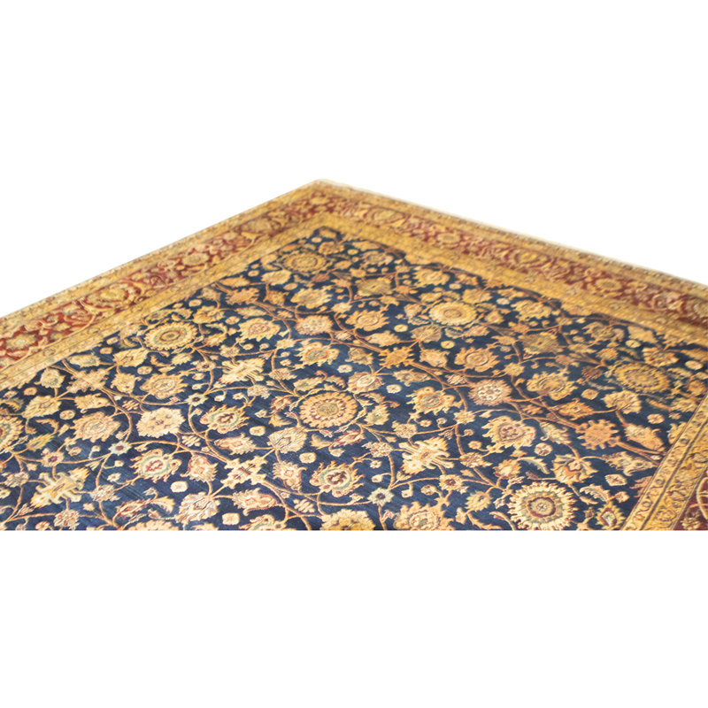 High-Quality Hand-Knotted Blue And Red Area Rug