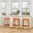 30" Bar Stool, Natural Finish, Saddle Leather Seat-892281194-892281199