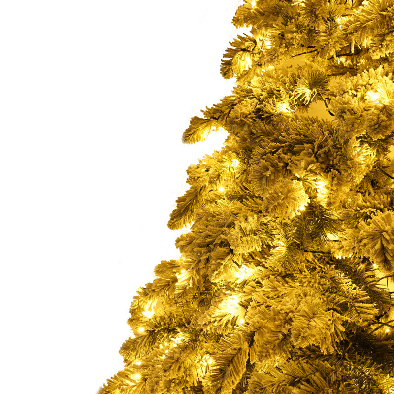 ? Décoration de Noël? Arbre de Noël artificiel 7,5 pi avec 400 lumières DEL et 1050 branches flexibles, décoration de Noël pour arbre de Noël, arbres décoratifs créatifs, arbre de Noël