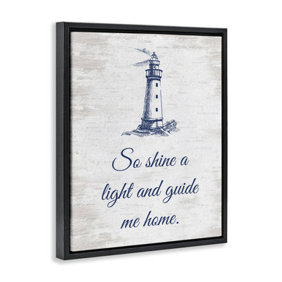 Guide Me Home Framed Floater Canvas Wall Art by Lettered and Lined