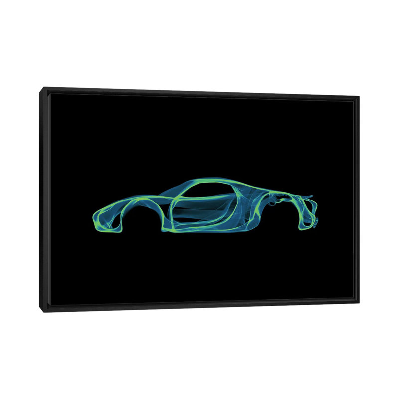 Reproduction d'art graphique sur toile, H 18 po x l 26 po x P 1,5 po, Toile avec cadre noir, Pas de tapis