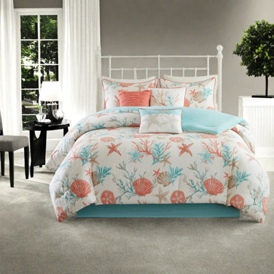 Luxurious Comforter Bedding Set Cotton Sateen For Vibrant Coastal Home