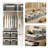  4 Pack Large Collapsible Fabric Storage Baskets with Handles for Closet and Shelves, Grey-1252641436