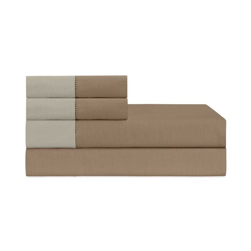 Doppio Sateen Sheet Set, King Sheet Set, Latte SC