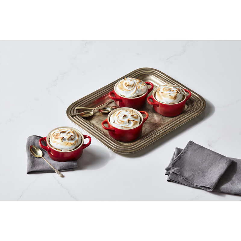 Le Creuset Stoneware Mini Round Cocotte, 8Oz., Cerise